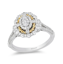 Enchanted Disney Fine Jewelry Yellow White Silver 1Ct Snow White Engagement Ring - £67.01 GBP