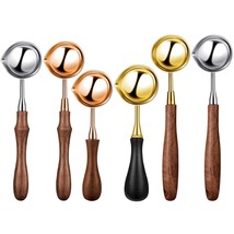 6 Pieces Wax Spoon Big Wooden Handle Sealing Spoon Wax Sealing Stamp Mel... - $23.99