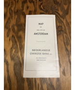 Nederlandse Overzee bank Map of the city of Amsterdam vintage travel sou... - $19.75