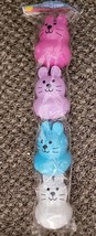 Rabbit Bunny Shaped Treat Eggs Easter Various Colors Plastic 4 Pieces - £3.80 GBP