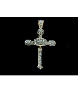 Vintage Estate 10k Gold &amp; Diamond Religious Crucifix Cross Pendant 4.8g ... - £330.85 GBP