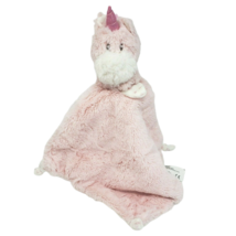 Kellytoy Baby Unicorn Pink Polka Dot Security Blanket Stuffed Plush Rattle Lovey - £29.61 GBP