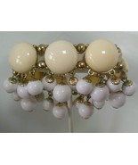 White &amp; Cream Color Bead Dangle Cluster Stretch Bracelet - $48.07 CAD