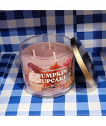 Bath &amp; Body Works pumpkin cupcake Candle 3-wick 14.5oz HTF Limited Editi... - £22.96 GBP