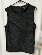 Banana Republic Space Gray Sleeveless Sweater Blouse, Size Large - £10.69 GBP