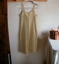 Vintage Handmade Women’s Small Beige Tan Lace Bodice/Hem A Line Long Sli... - £24.04 GBP