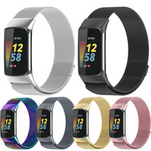 For Fitbit Charge 5 Milanese Loop Band Metal Stainless Steel Magnet Strap - $6.88+