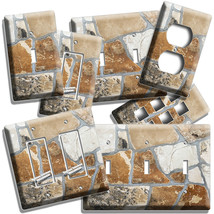 RUSTIC NATURAL STONE TILE STYLE LIGHT SWITCH OUTLET PLATE ROOM KITCHEN A... - $8.99+