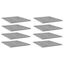 Shelf Set of 8 Concrete Grey Engineered Wood Medium Shelf - $1,378.03 MXN