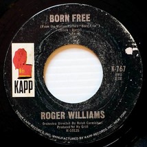 Roger Williams - Born Free / Jimmie&#39;s Train [7&quot; 45 rpm Single] Kapp K-767 - £2.71 GBP
