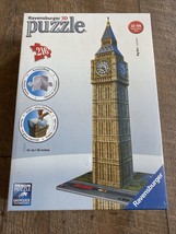 Ravensburger 3D &quot;Big Ben&quot; 216 Piece Puzzle #12554 Made in Germany 2011 New - £7.77 GBP
