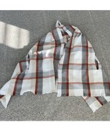 Universal Thread Shawl Wrap Poncho Cardigan Sweater Plaid Maroon NWOT - £19.65 GBP
