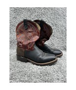 Men&#39;s Double H Brown Western Cowboy Boots Paisley Round Toe Side Zip Siz... - £129.31 GBP