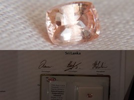 Padparadscha Sapphire - Rectangular - 1.18 ct - AGL certified - $1,425.00