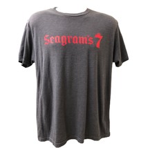 Seagram&#39;s 7 Men&#39;s Unisex Gray Graphic XL T-Shirt American Whiskey Memora... - £15.84 GBP