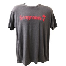 Seagram&#39;s 7 Men&#39;s Unisex Gray Graphic XL T-Shirt American Whiskey Memora... - £15.62 GBP