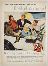 1958 Print Ad 7UP Soda Pop Students at Drive-In Restaurant Drink Seven-UP - £12.65 GBP