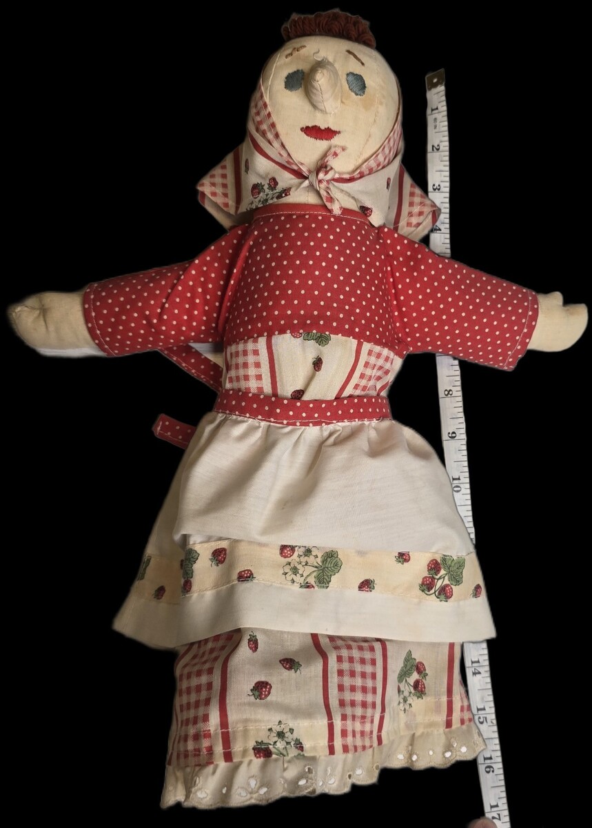 Handmade Plush Doll Vintage  European Granny German Swedish Item image 3