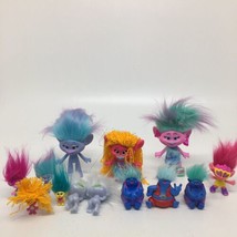 Mixed Lot of 13 DreamWorks Troll Figures - 1 1/2&quot; to 5&quot; Tall - 3 are McDonald&#39;s  - £13.09 GBP