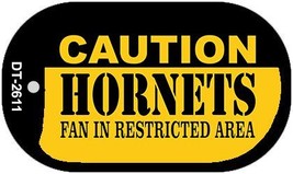 Caution Hornets Fan Area Novelty Metal Dog Tag Necklace DT-2611 - £12.73 GBP