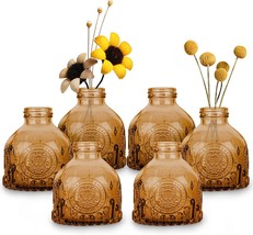 Small Vintage Flower Bottle, Petite Glass Flower Vase For Floral Arrangements, - £27.16 GBP
