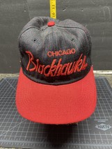 vintage sports specialties chicago blackhawks Pinstripe snapback hat Preowned. - £86.49 GBP