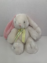 Hallmark white small Easter bunny rabbit yellow purple green ribbon bow 3335 - £5.44 GBP