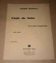 Clair De Lune Songbook Vintage 1927 Claude Debussy Elkan-Vogel Co. Inc. - $34.21 CAD
