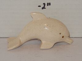 White Marble Soapstone Carved 2" Dolphin Figurine Gemstone Sea Mammal - $445.52 MXN