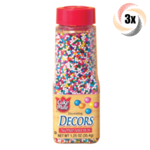 3x Shakers Cake Mate Decorating Decors Nonpereils | 1.25oz | Fast Shipping - £12.60 GBP