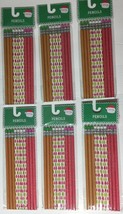 Christmas Pencils w Erasers LOT of 60 Candy Canes Trees Stripes School Parties - £9.30 GBP