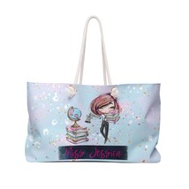 Personalised Weekender Bag, Teacher, Books and Map, Large Weekender Bag - £36.54 GBP