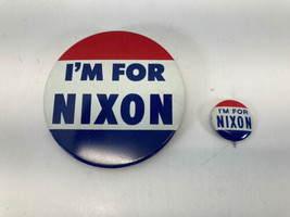 Nixon Campaign Pin / I&#39;m for Nixon Lot Of 2 - £7.89 GBP