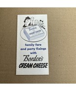 Family Fare And Party Fixings With Bordens Cream Cheese Leaflet Paper Ep... - $16.83