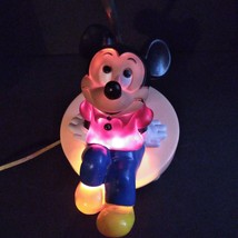 Rare DISNEY Mickey Mouse Light Nursery Lamp Vintage 1981 Nightlight 3 wa... - $54.45