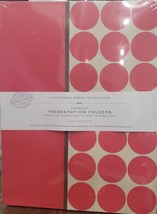 Gartner Heavyweight Presentation Folders - Red &amp; Ivory Dots, 10 Pack - £17.98 GBP
