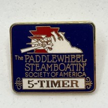 Paddlewheel Steamboatin Society Of America Steamboat Club Lapel Hat Pin ... - £6.35 GBP