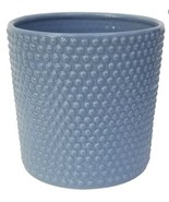 Blue Stoneware Pot 8x8x8 inch a28 - £85.43 GBP