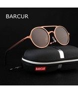 BARCUR Retro Aluminum Magnesium Sunglasses Polarized Vintage Eyewear - £23.41 GBP