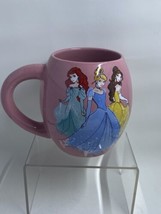 Disney Store Princess Pink 18 oz Ceramic Coffee Cup Mug Ariel Belle Cind... - $8.86