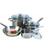 Stainless Steel 7-Piece Cookware Set Pots Pans Cooking - $113.85