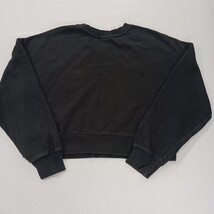 District Arizona Dynamics Women's Black Cotton Blend Cropped Sweatshirt Size L image 15