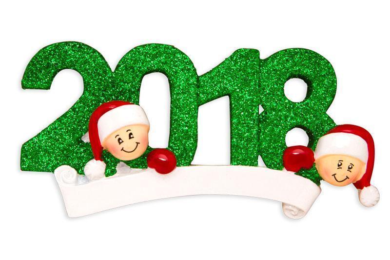 2018 Faces Family of 2 3 4 5 6 7 8 9 Personalized  Christmas Ornament - $9.95+