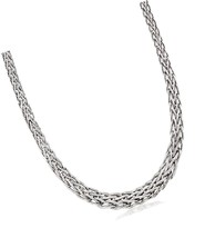 Sterling Silver Graduated Wheat-Link Necklace - £371.08 GBP