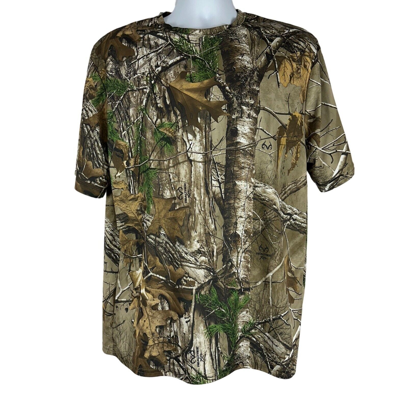 Realtree Men&#39;s Camo Crew Neck Short Sleeved T-Shirt Size L - $14.00