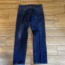 Levi&#39;s 505 Denim Jeans 33x30 Dark Wash Straight Leg - $652.21 MXN