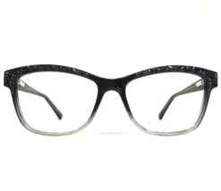 Capri Eyeglasses Frames US94 Black Clear Fade Abstract Wavy Cat Eye 54-15-140 - £36.80 GBP