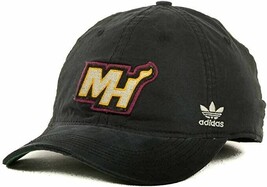 NBA Miami Heat Adidas Slouch fit Curve Viintage/worn Look Brim Cap Hat N... - $23.24