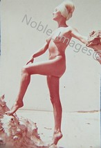 1960s Pretty Nude Woman Blonde Posing Beach Rocks Pin-up 35mm Color Slide - £5.11 GBP