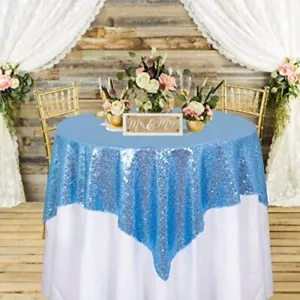 New Sequin Tablecloth Round 70 Inch Purple Sequin Table Cover Glitter Table Clot - £27.53 GBP